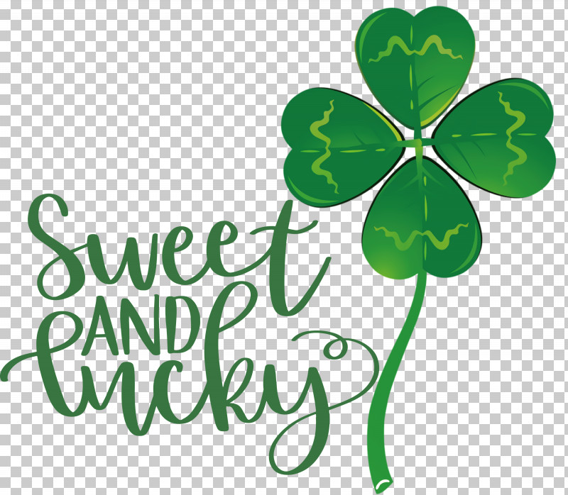 Sweet And Lucky St Patricks Day PNG, Clipart, Biology, Flower, Green, Leaf, Logo Free PNG Download