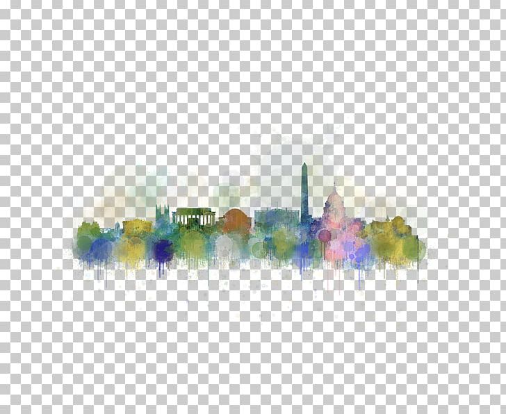 Watercolor Painting Skyline PNG, Clipart, City, Cityscape, Computer Wallpaper, Creative Market, Desktop Wallpaper Free PNG Download