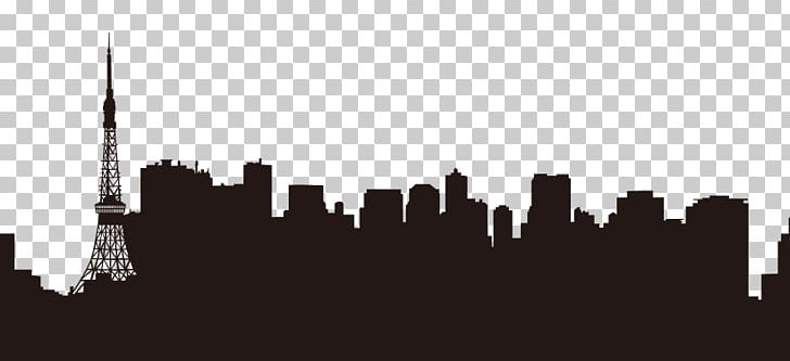 Tokyo Skyline Sticker Wall Decal PNG, Clipart, Black And White, Brand, City, Cityscape, City Silhouette Free PNG Download