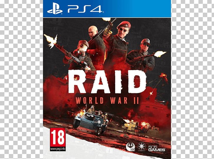 Raid: World War II PlayStation 4 Raid 01915-NEW Video Game Payday 2 PNG, Clipart, 505 Games, Brand, Cooperative Gameplay, Film, Game Free PNG Download