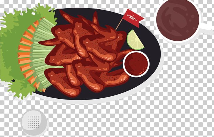 Buffalo Wing Barbecue Chicken Junk Food Fast Food PNG, Clipart, Angel Wing, Animal Source Foods, Barbecue, Cartoon Hand Painted, Chicken Free PNG Download
