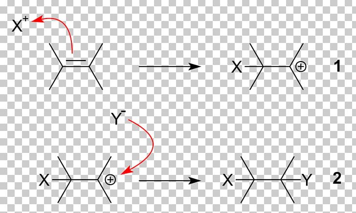 Electrophilic Addition Electrophile Addition Reaction Markovnikov's Rule Double Bond PNG, Clipart, Angle, Area, Carbocation, Chemical Bond, Chemical Reaction Free PNG Download