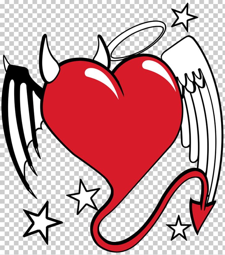 Devil Shoulder Angel Drawing Love PNG, Clipart, Angel, Angel Heart, Area, Art, Artwork Free PNG Download