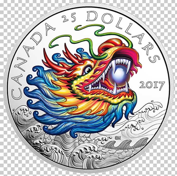 Dragon Boat Festival Coin Silver PNG, Clipart, Boat, Bullion Coin, Canada, Chinese Dragon, Chinese New Year Free PNG Download