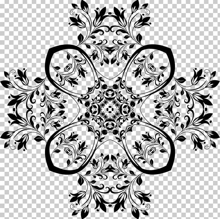 Floral Design Ornament Flower PNG, Clipart, Art, Black, Black And White, Circle, Decorative Arts Free PNG Download