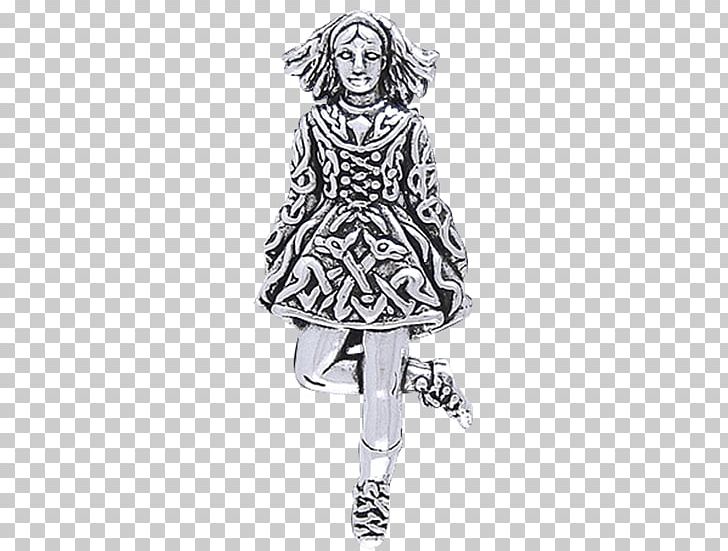 Drawing Outerwear Fashion Illustration Irish Dance Costume PNG, Clipart, Black And White, Charms Pendants, Clothing, Costume, Costume Design Free PNG Download
