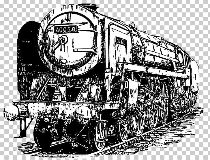 Rail Transport Train Steam Engine Steam Locomotive PNG, Clipart, Auto Part, Black And White, Electric Locomotive, Engine, Locomotive Free PNG Download