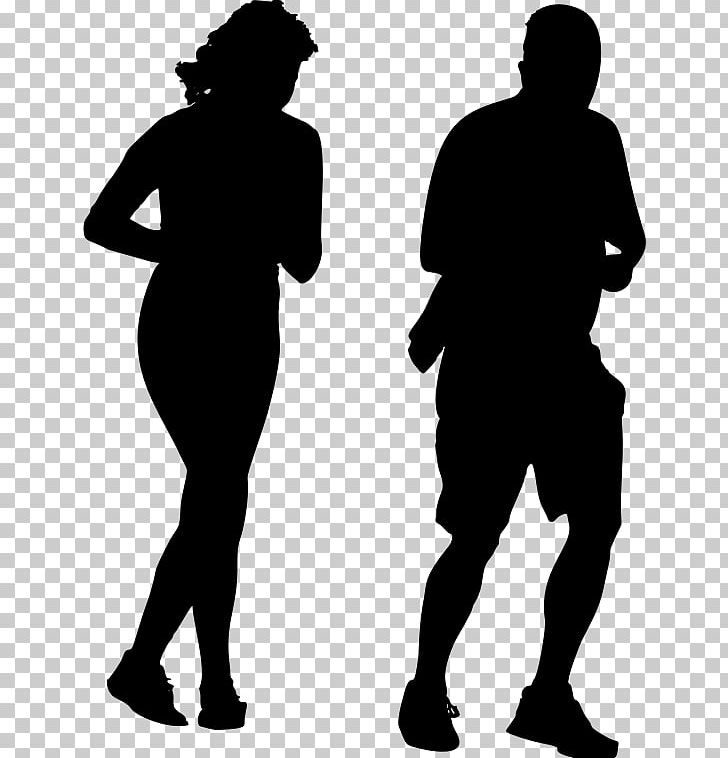 Jogging Silhouette Sport PNG, Clipart, Arm, Athlete, Black, Black And White, Couple Free PNG Download