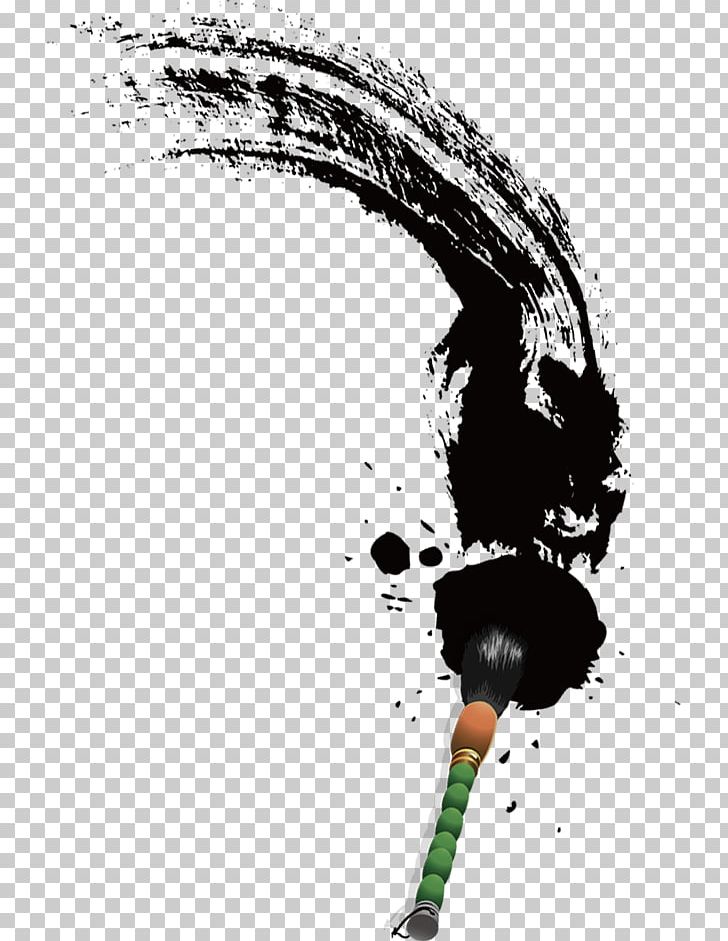 Ink Brush Ink Wash Painting Chinoiserie Inkstick PNG, Clipart, Black, Black And White, Brushwork, Calligraphy, Chinese Free PNG Download