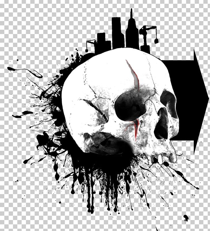 Graffiti Skull Drawing Art Desktop PNG, Clipart, Art, Black And White, Bone, City, Computer Wallpaper Free PNG Download