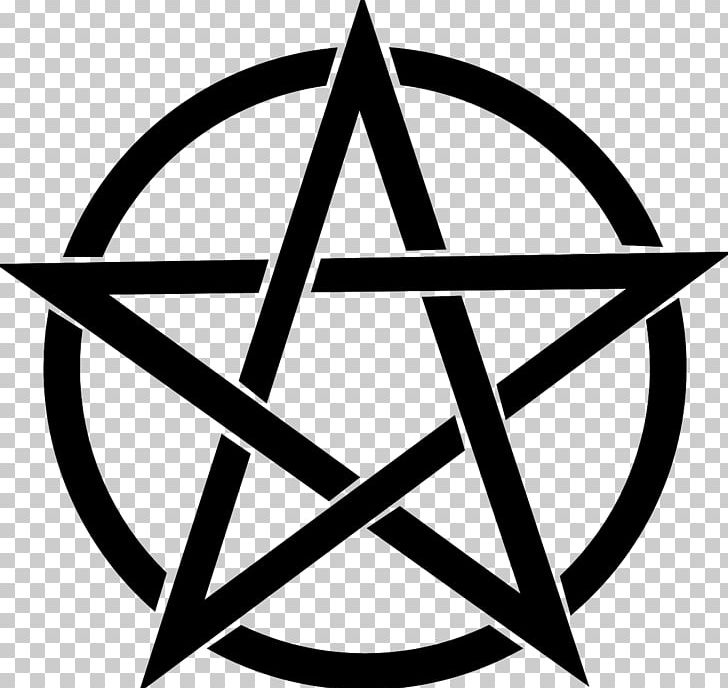 Pentacle Pentagram Wicca PNG, Clipart, Angle, Area, Black And White, Circle, Download Free PNG Download