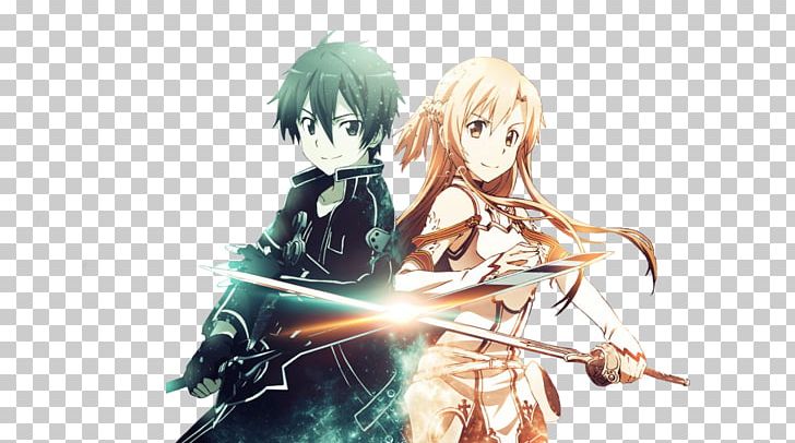 Asuna Kirito Leafa Sword Art Online Anime PNG, Clipart, Anime, Art, Artwork, Asuna, Black Hair Free PNG Download