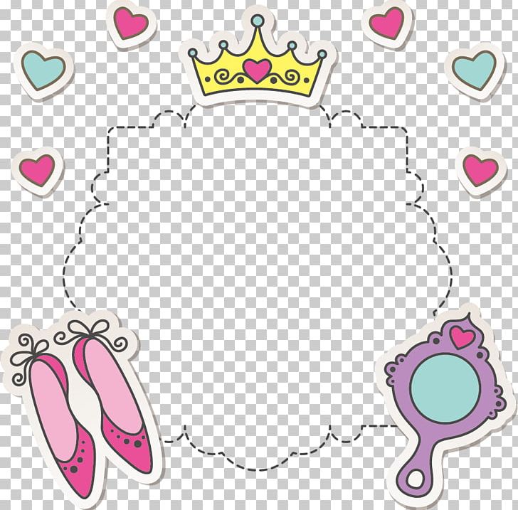 pink princess crown border