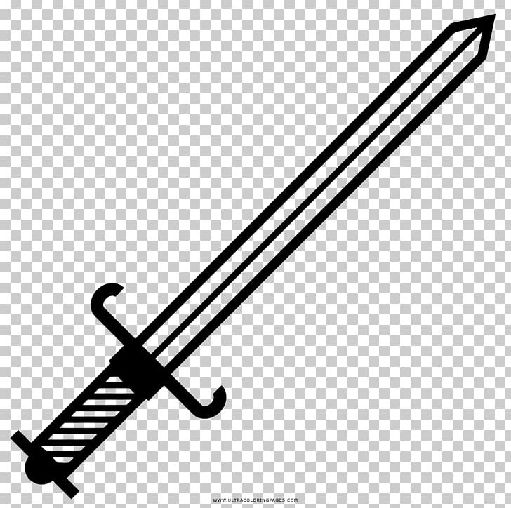 Sword Drawing Black And White Orcrist PNG, Clipart, Art, Black And White, Cold Weapon, Coloring Book, Drawing Free PNG Download