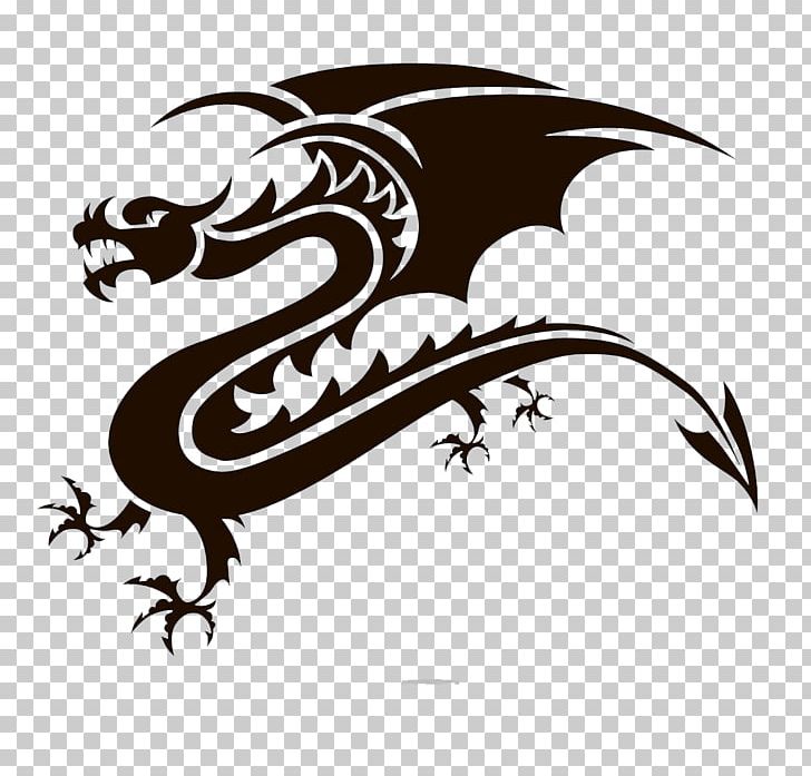 Tattoo Dragon Illustration PNG, Clipart, Black And White, Chinese Dragon, Christmas Decoration, Decoration, Decorative Free PNG Download