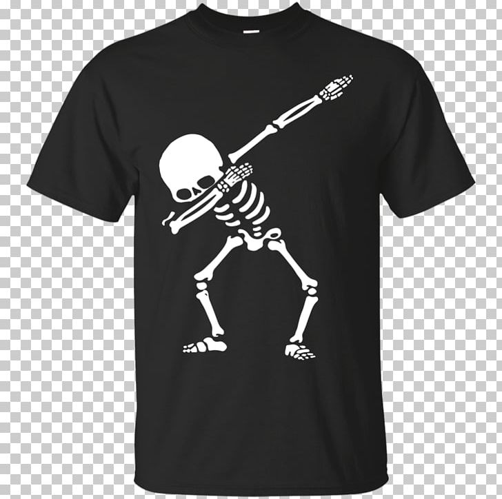 T-shirt Hoodie Dab Skeleton PNG, Clipart, Black, Brand, Clothing, Clothing Sizes, Crew Neck Free PNG Download