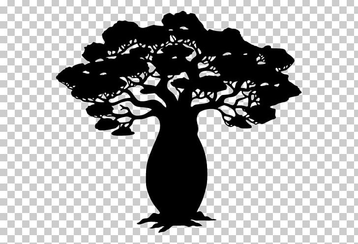 Silhouette Tree PNG, Clipart, African, Animals, Baobab, Black And White, Branch Free PNG Download