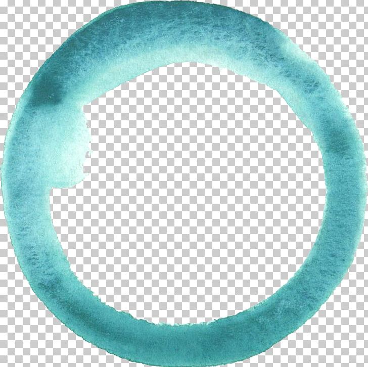 Watercolor Painting Circle Turquoise Blue PNG, Clipart, Abstract Art, Aqua, Aqua Frame, Azure, Bangle Free PNG Download
