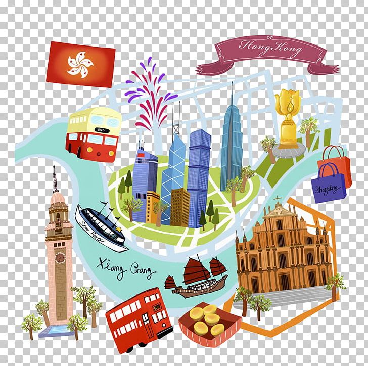 Hong Kong Island Stock Illustration Illustration PNG, Clipart, Avenue, Building, Bus, Cartoon, City Free PNG Download