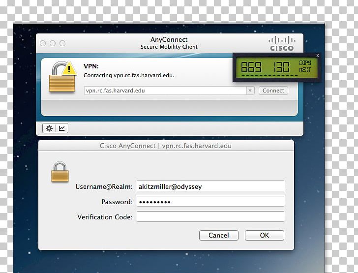 Computer Program Harvard University Cisco AnyConnect VPN Client Virtual Private Network Multi-factor Authentication PNG, Clipart, Area, Brand, Cisco, Computer, Computer Network Free PNG Download