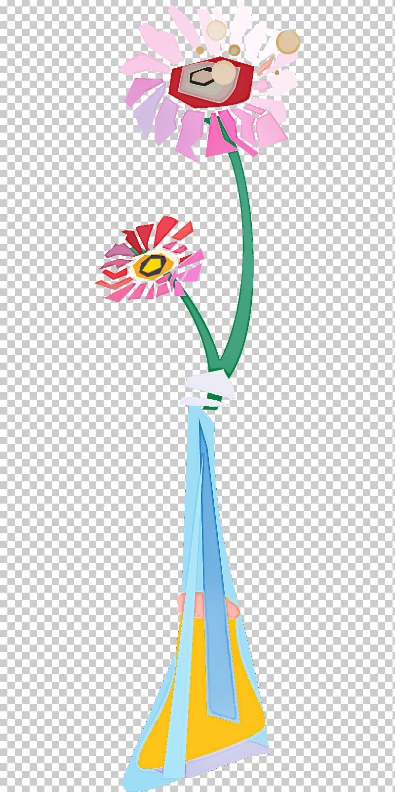 Flower Floral Vase PNG, Clipart, Floral, Flower, Line, Potted, Ribbon Free PNG Download