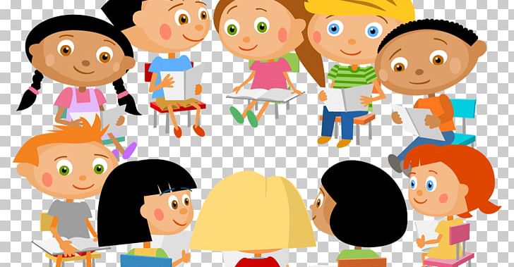 kids group discussion clipart