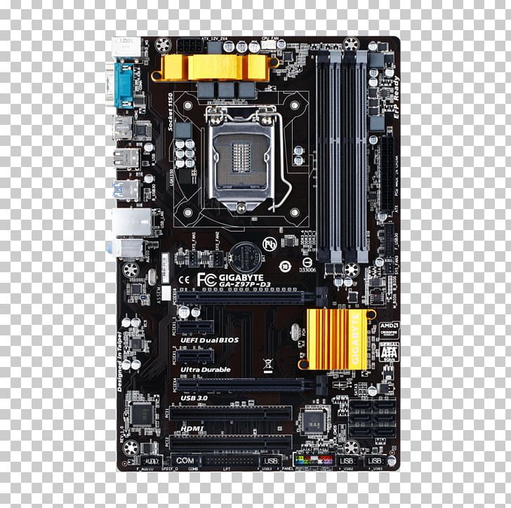 Motherboard Intel LGA 1150 Gigabyte Technology Gigabyte GA-Z97P-D3 PNG, Clipart, Atx, Central Processing Unit, Chipset, Computer Accessory, Computer Component Free PNG Download