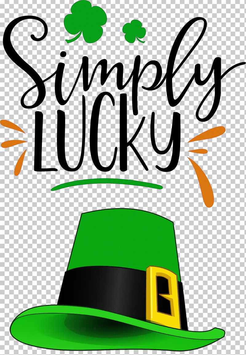 Simply Lucky Lucky St Patricks Day PNG, Clipart, Green, Hat, Line, Logo, Lucky Free PNG Download