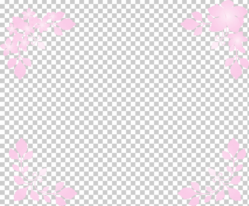 Pink Pedicel Pattern PNG, Clipart, Corner Frame, Paint, Pedicel, Pink, Watercolor Free PNG Download