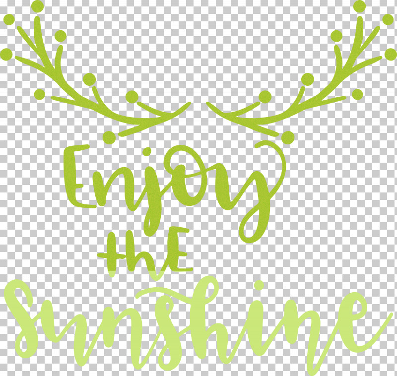 Sunshine Enjoy The Sunshine PNG, Clipart, Floral Design, Leaf, Line, Logo, Plants Free PNG Download