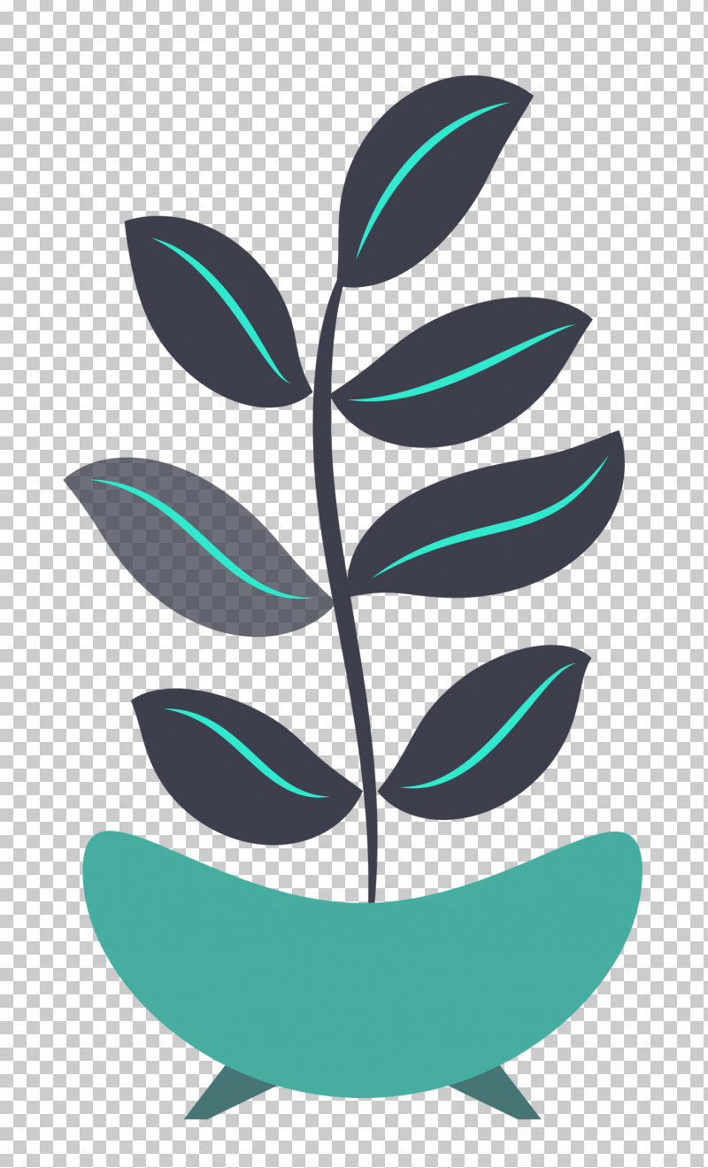 Leaf Plant Stem Line Teal Tree PNG, Clipart, Flower, Geometry, Leaf, Line, Mathematics Free PNG Download