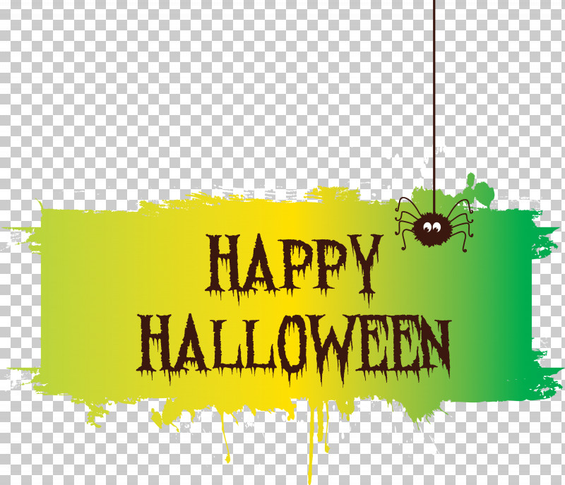 Happy Halloween PNG, Clipart, Banner, Green, Happy Halloween, Logo, M Free PNG Download