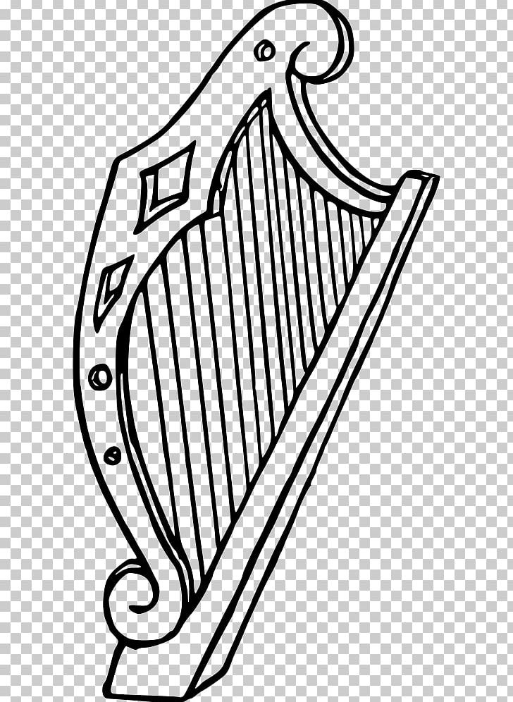 Celtic Harp PNG, Clipart, Area, Art, Black, Black And White, Celtic Harp Free PNG Download