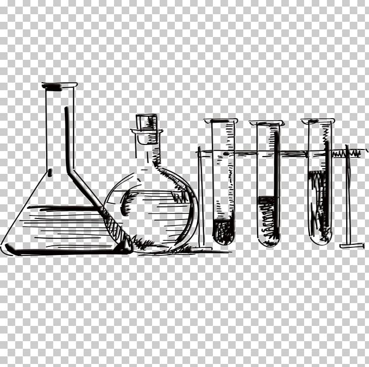 Science Biology Mathematics Laboratory Drawing PNG, Clipart, Angle, Biology, Black And White, Bottles, Chemical Free PNG Download