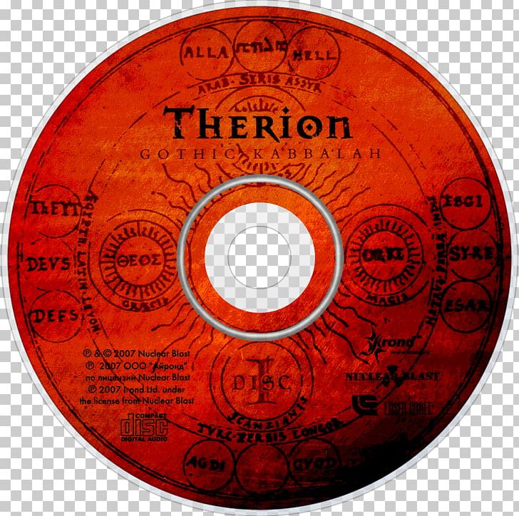 Compact Disc Gothic Kabbalah Therion Deggial Lepaca Kliffoth PNG, Clipart, Album, Brand, Compact Disc, Data Storage Device, Disk Image Free PNG Download