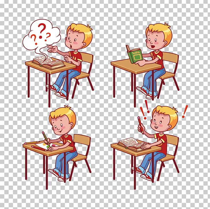 Student Cartoon Classroom Illustration PNG, Clipart, Adult Child, Area, Artwork, Chair, Child Free PNG Download