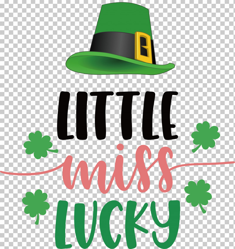 Little Miss Lucky Lucky Patricks Day PNG, Clipart, Green, Hat, Leprechaun, Logo, Lucky Free PNG Download
