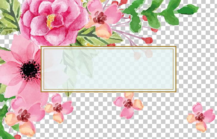 Euclidean Flower Watercolor Painting Visiting Card PNG, Clipart, Border, Border Frame, Branche, Business, Business Card Free PNG Download