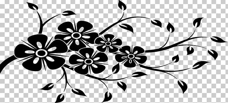 Flower Silhouette PNG, Clipart, Art, Black, Black And White, Branch, Decorative Arts Free PNG Download
