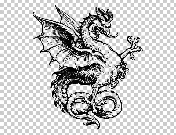Tattoo Dragon Legendary Creature PNG, Clipart, Art, Artwork, Basilisk, Black And White, Chinese Dragon Free PNG Download