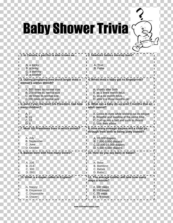 Baby Shower Trivia Game Party Gender Reveal PNG, Clipart, Angle, Area, Baby Shower, Child, Diagram Free PNG Download