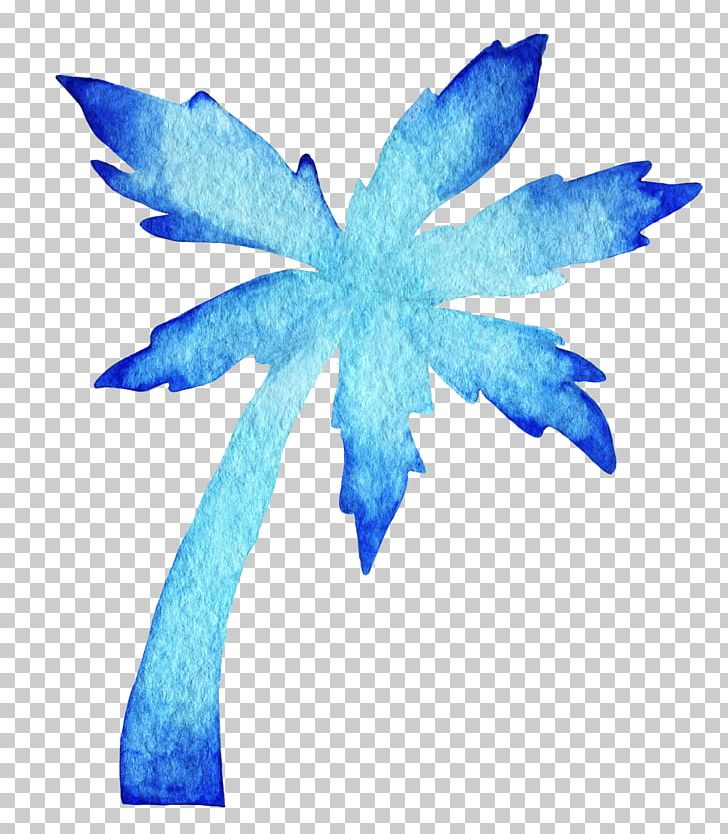 Watercolor Painting Drawing PNG, Clipart, Blue Background, Blue Coconut Tree, Blue Flower, Christmas Tree, Coconut Free PNG Download