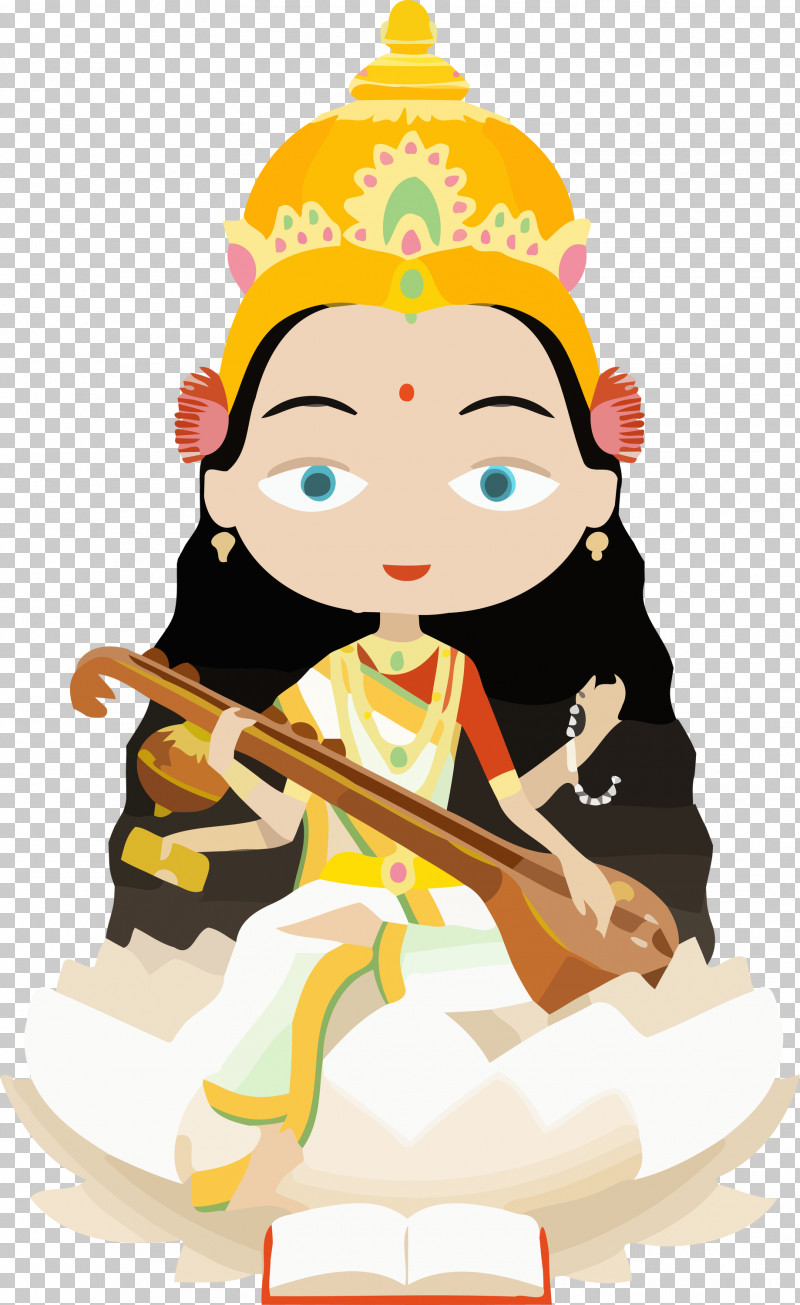 Vasant Panchami Basant Panchami Saraswati Puja PNG, Clipart, Basant Panchami, Cartoon, Saraswati, Saraswati Puja, Vasant Panchami Free PNG Download