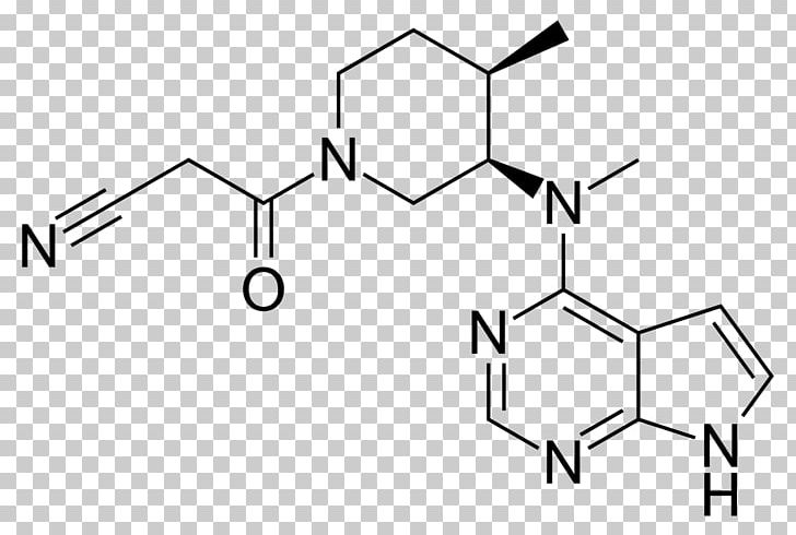 Tofacitinib Janus Kinase Inhibitor Chemistry Baricitinib PNG, Clipart, Angle, Area, Black And White, Brand, Chemical Structure Free PNG Download