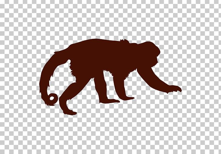 Silhouette Chimpanzee Primate PNG, Clipart, Big Cats, Carnivoran, Cat Like Mammal, Chimpanzee, Elephants And Mammoths Free PNG Download