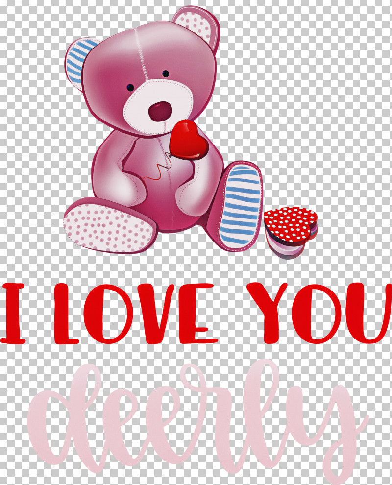 I Love You Deerly Valentines Day Quotes Valentines Day Message PNG ...