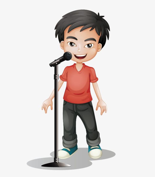 cartoon singer clipart