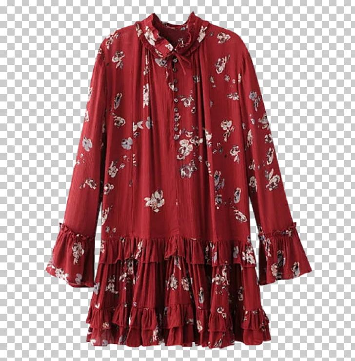 T-shirt Dress Sleeve Tunic A-line PNG, Clipart, Aline, Blouse, Burgundy Floral, Clothing, Day Dress Free PNG Download