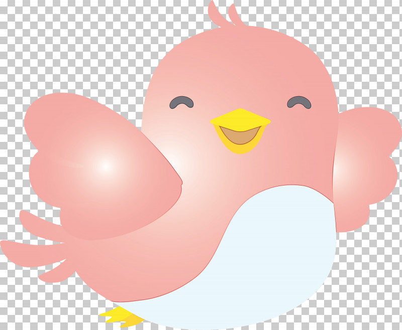 Pink Bird Cartoon Chicken Beak PNG, Clipart, Beak, Bird, Cartoon, Chicken, Paint Free PNG Download
