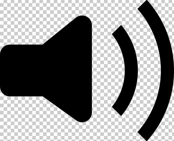 Computer Icons Loudspeaker Sound PNG, Clipart, Angle, Black, Black And White, Brand, Button Free PNG Download